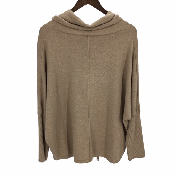 MARBLE BeigeFauxWrapFrontDolmanSleeve SweaterLarge - Picture 3 of 7